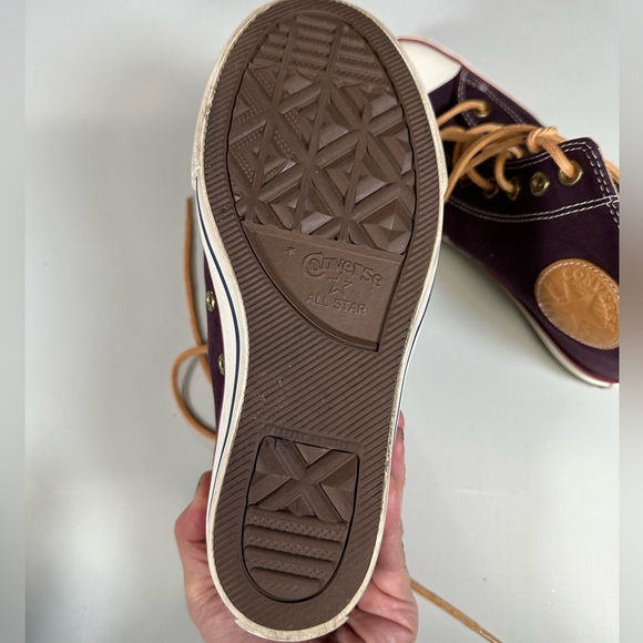 Converse Chuck Taylor Lux Mid Wedge Sneakers Sz 8 deep purple - Picture 7 of 7